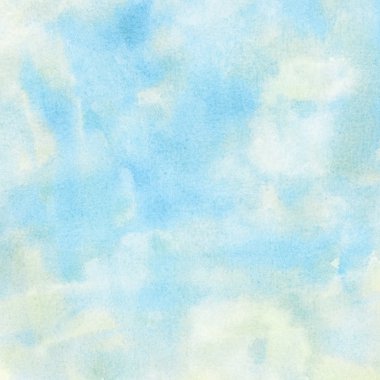 sulu boya boyalı bulut ve gökyüzü.