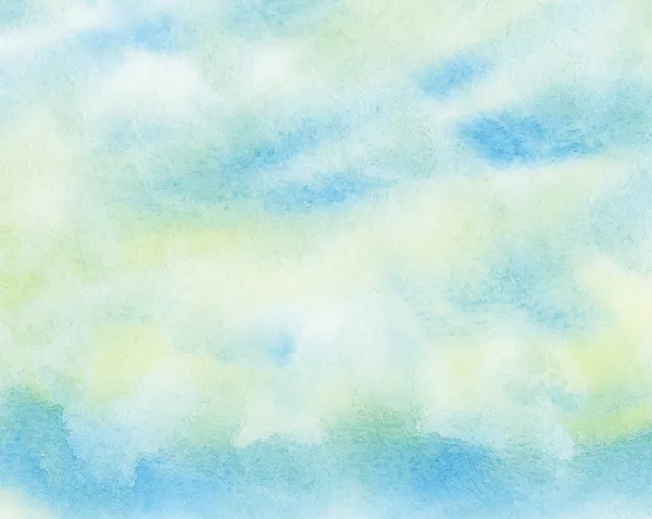 Painted watercolor cloud and sky. — ストック写真