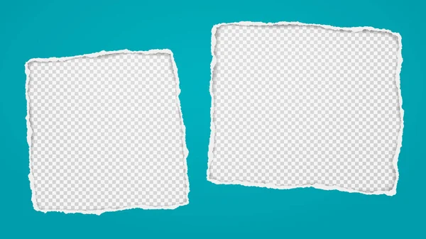 Türkische Quadrate Lochkomposition in Papier mit zerrissenen Kanten und weichen Schatten sind auf quadratischem Hintergrund. Vektorillustration — Stockvektor