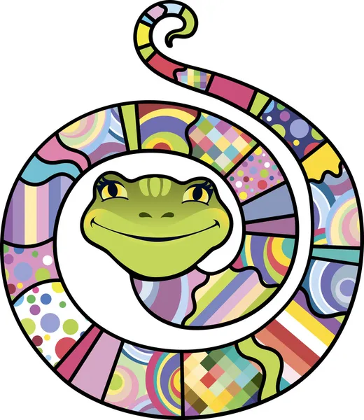 Serpiente de dibujos animados — Vector de stock