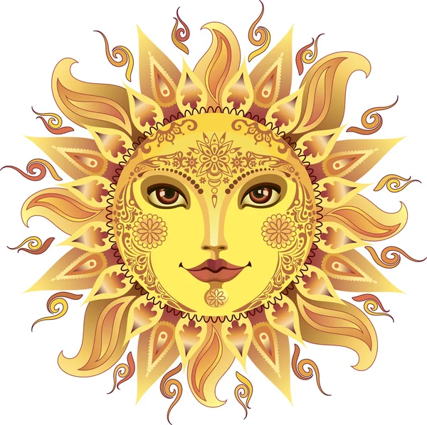 Dessin animé soleil — Image vectorielle