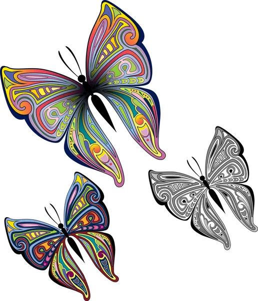 Farfalle — Vettoriale Stock