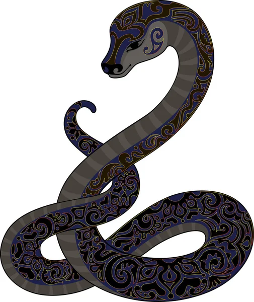 Velvet snake — Stock Vector