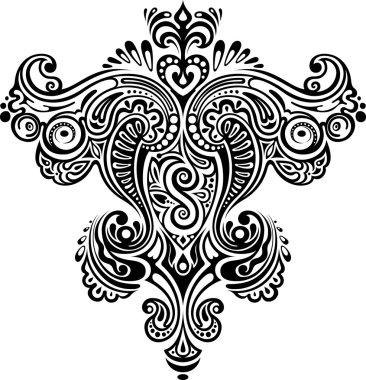 tek renkli süs. simetrik tek renkli çiçek süsleme elemanları ile.