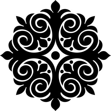 tek renkli etnik desen