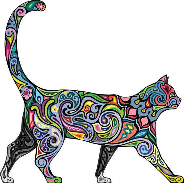 Gato decorativo — Vector de stock