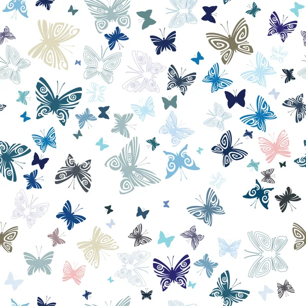 Butterfly, Seamless texture — Stock Vector