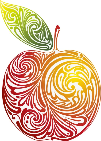 Manzana roja . — Archivo Imágenes Vectoriales