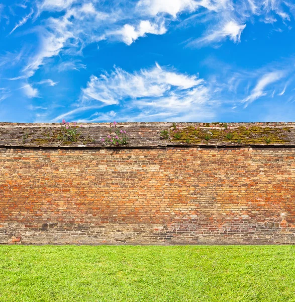 Mur de briques horizontal motif sans fin sans couture — Photo