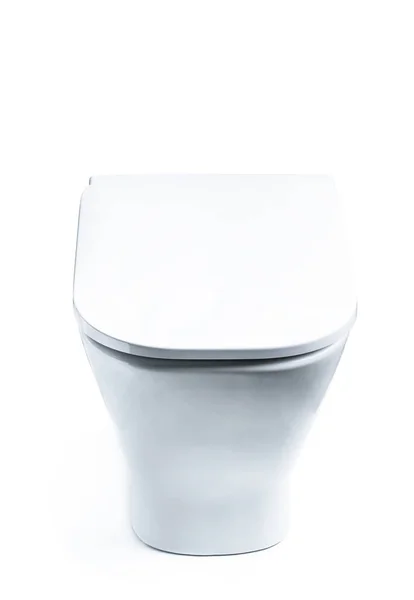 Toilet Baru Diisolasi Atas Putih — Stok Foto