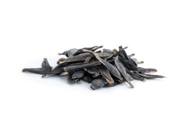 Dahlia Pinnata tohumları beyaz arkaplanda izole 