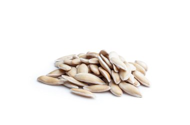 Bir yığın kavun tohumu ekmeye hazır. 