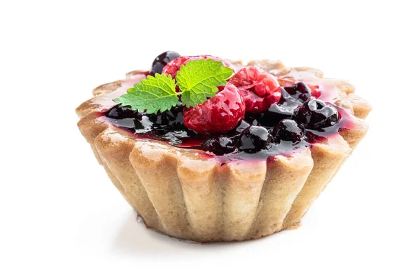 Delicious Fruit Tarts Wooden Table — Stock Photo, Image