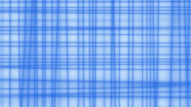 Plaid Video Blue Lines Moving Slowly — Stockvideo