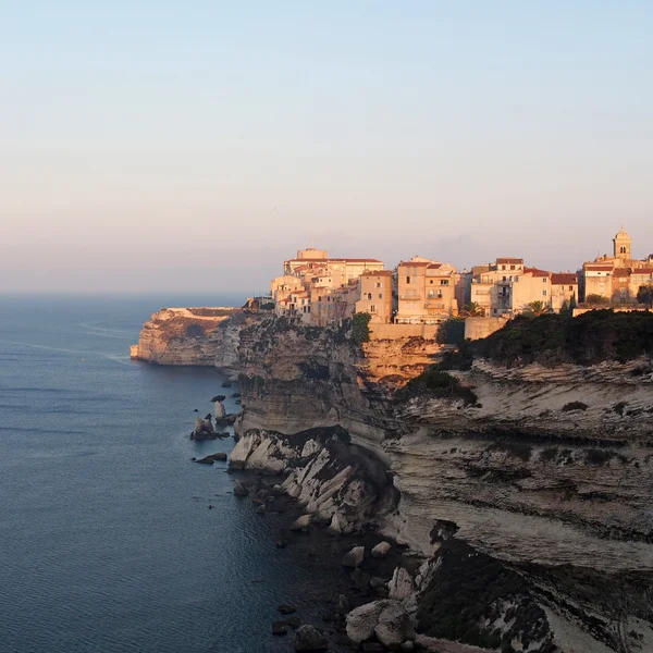 Bonifacio at sunrise, Corsica, France — Stock Photo, Image