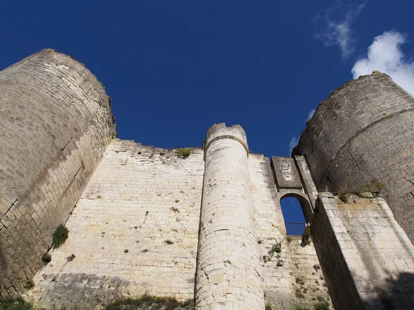 South walls and entrance to Loches fortification, France — Stock Photo, Image