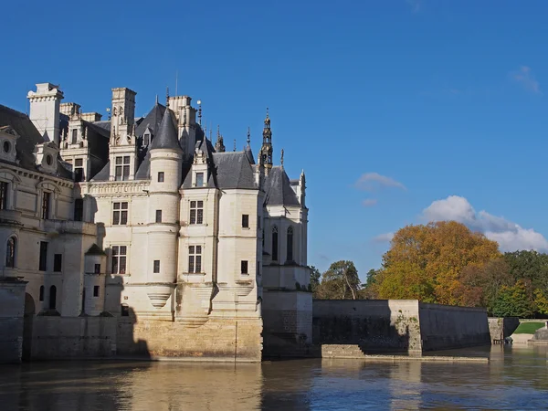 Chenonceau slott i höst, Loiredalen, Frankrike — Stockfoto