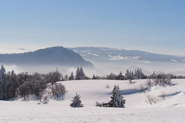 Montanha Jura no inverno, mont d ou área — Fotografia de Stock