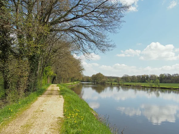 Nantes to Brest canal in spring, France — Stock Photo, Image