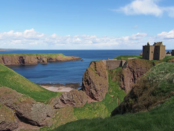 Dunnottar 성곽, 스코틀랜드 북쪽 동부 해안선 로열티 프리 스톡 사진