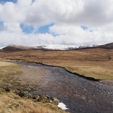 Güney monadhliath dağlar, Nehri spey, İskoçya'da bahar
