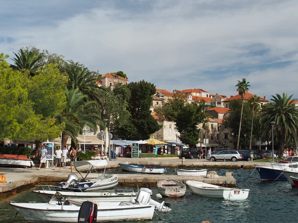 Cavtat, Croatia, august 2013, old harbor — Stock Photo, Image
