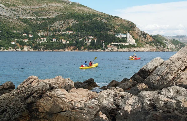 Lokrum island, Croatia, august 2013, sea kayaking — Stock Photo, Image