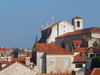 tarihi kentin katedral dubrovnik arasında çatı, cro döşenir.