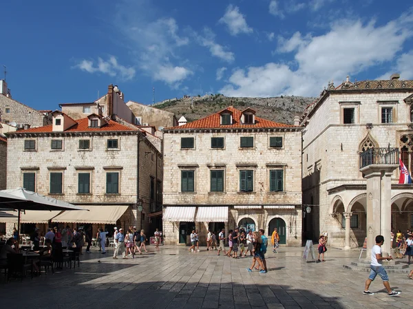 Dubrovnik, augusti 2013, Kroatien, stradun — Stockfoto