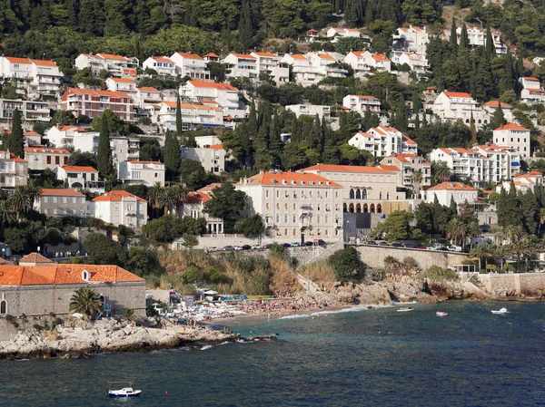 Dubrovnik, Croatia, Ploce coastline and Banje beach — Stock Photo, Image
