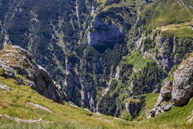 Giant elevation and valley at Caraiman, Bucegi