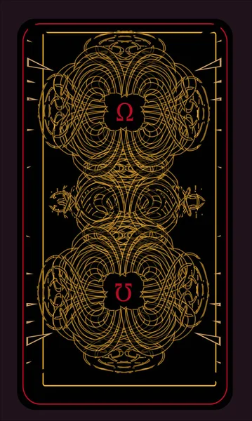 Tarot kartları - sırt tasarımı. Omega Sembolü. Ters taraf
