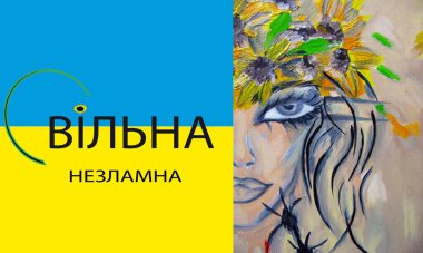 Ukrayna. Kırılmaz. Özgürlük. Ukrayna halkı ülkeyi Rus saldırganların hain saldırılarına karşı savunuyor.