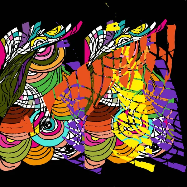 Arte Vanguardista Patrón Mexicano Fondo Abstracto Geométrico Ilustración Vectorial Moda — Vector de stock