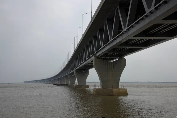 Blick Auf Die Padma Mehrzweckbrücke Maowa Punkt Munshiganj Etwa Von — Stockfoto