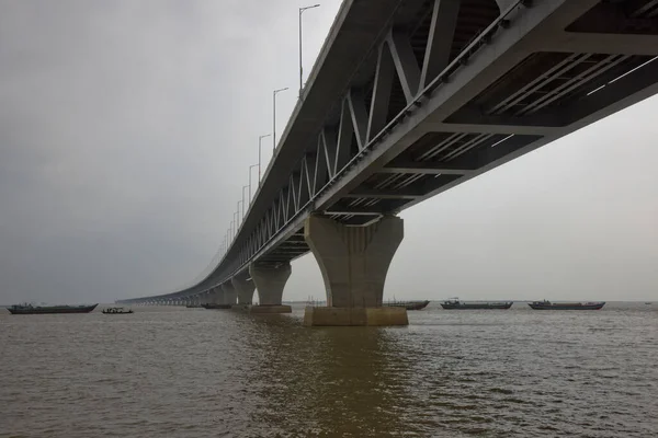 Μια Άποψη Της Γέφυρας Πολλαπλών Χρήσεων Padma Στο Σημείο Maowa — Φωτογραφία Αρχείου