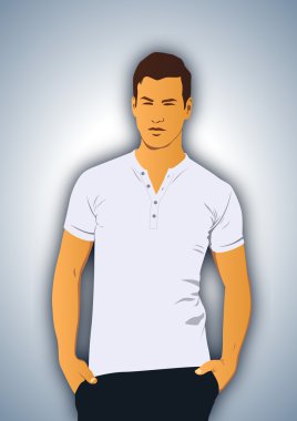 model ve t-shirt