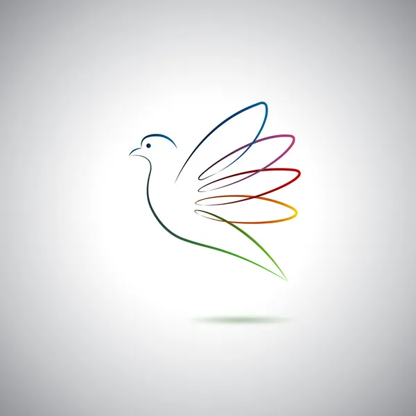 Colombe et paix — Image vectorielle