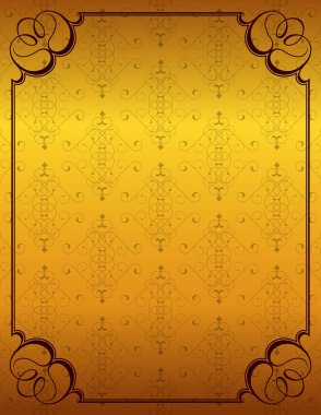 altın arka plan ve çerçeve