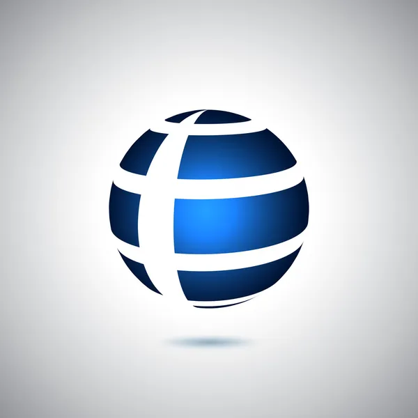 Mavi meridyenli dünya logosu