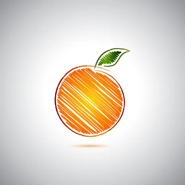 Narancsszínű logó — Stock Vector
