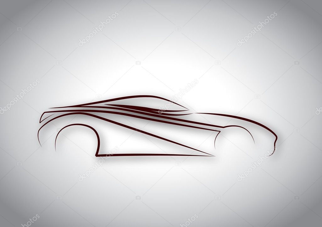 Automobile drawing logo
