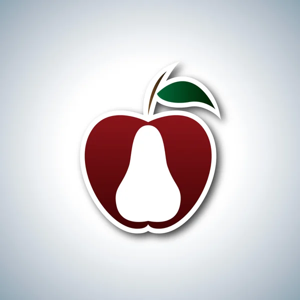 Elma ve armut logosu — Stock vektor