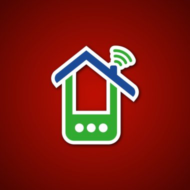 Kırmızı kağıt telefon ev