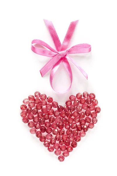 Crystal beads Heart shape for Valentine's and Wedding Day — Stock Photo, Image