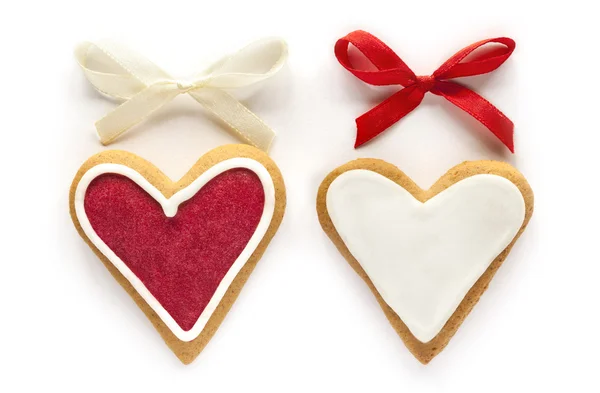 Coeurs de gingembre pour la Saint-Valentin et les mariages Photos De Stock Libres De Droits
