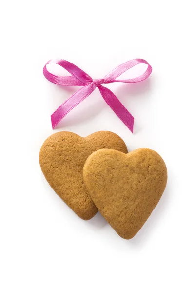 Coeurs de gingembre pour la Saint-Valentin et les mariages Photo De Stock