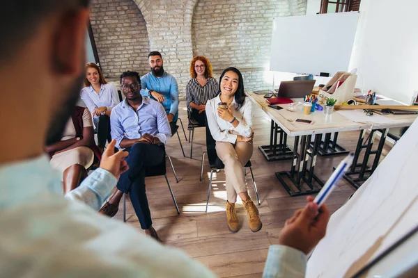 Speaker Talking Seminar Many Audiences Business Meeting Key Success — Stock Photo, Image