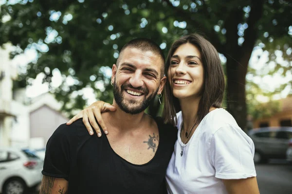 Casal Romântico Apaixonado Passar Tempo Juntos Livre — Fotografia de Stock