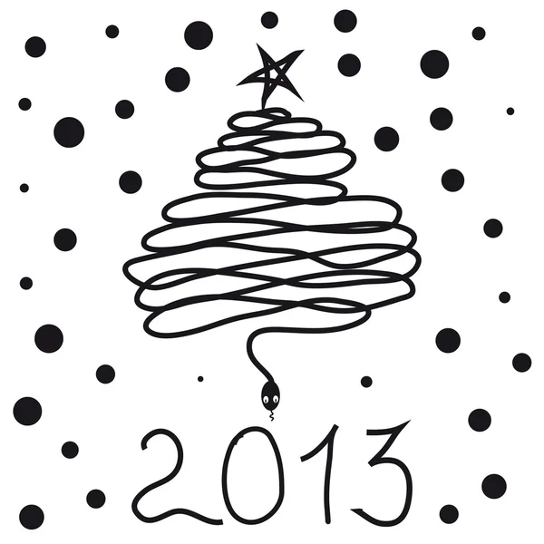 Árvore de Natal. Ano de 2013 . — Vetor de Stock
